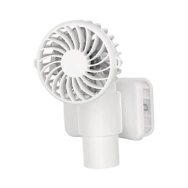 Imagem de Ｂｅｓｇａ Clip sobre o ventilador 3 Velocidade Base destacável Base portátil Recarregável Fã de ventilador fã pessoal para dormir carros de caminhada em casa, Branco