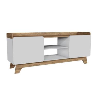 Imagem de Rack para TV até 65'' com 2 Portas 150cm John - Branco - Magazine Deco