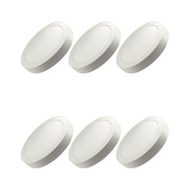 Imagem de 6 Plafon Superled Sobrepor 24w Biv 6500k Redondo Ourolux