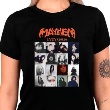 Imagem de Camisa Personalizada da Lady Gaga Mayhem Tour 2025 Unissex Camiseta - 