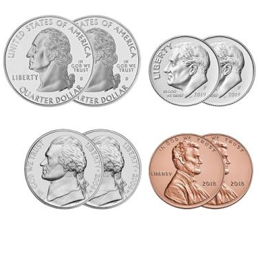 Imagem de Pacote de truques mágicos de moeda dupla cabeça | Cabeças de dupla face quarto + centavo + níquel + centavo (1 de cada) | Truque de moeda mágica | Moedas de truques | Conjunto de moedas mágicas |