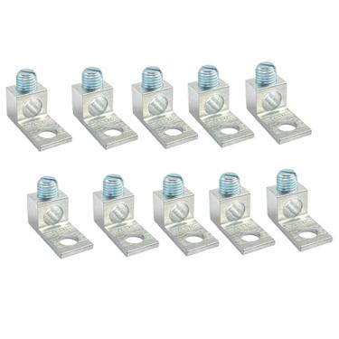 Imagem de Bstenky 10 peças de terminais mecânicos de liga de alumínio 26,9 x 12,6 x 12,5 mm terminal mecânico 4-14AWG TA-6S para estações de energia fotovoltaica, laboratórios de energia eólica outras