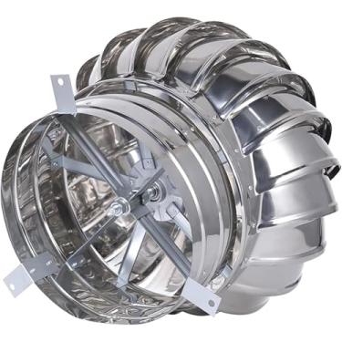 Imagem de Tampa de ventilação rotativa, aberturas de teto giratórias, à prova de chuva, tampas de chaminé de lareira, capa de chaminé giratória, para lareira, cozinha, banheiro, garagem, promove a circulação de