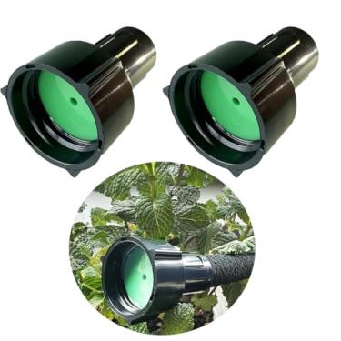 Imagem de Cuckoo Sistema de irrigação Conector rápido de mangueira de 1,27 cm de diâmetro Conectores fêmeas Acessórios de mangueira Adaptador de mangueira de jardim preto, pacote com 2 (1/2 fêmea)