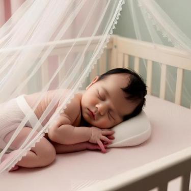 Imagem de Mosquiteiro de Teto Unissex Renda - LF ENXOVAIS