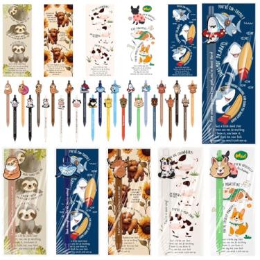 Imagem de Sayglossy Conjunto de 50 canetas esferográficas de animais engraçados para presente de fim de ano, presentes de formatura, lembrancinhas de festa em massa, suprimentos de recompensas para estudantes