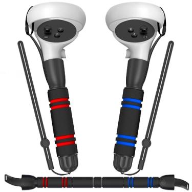 Imagem de YOGES VR Game Handle Accessories Compatible with Oculus Quest 2 Controllers, Dual Handles Extension Grips Compatible with Meta Quest 2 Accessories for Beat Saber Supernatural Gorilla Tag Games