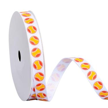 Imagem de YAMA Fita de softball, 10 metros, fita esportiva de gorgorão para artesanato, laços de cabelo, embrulho de presente, decoração de festa de equipe