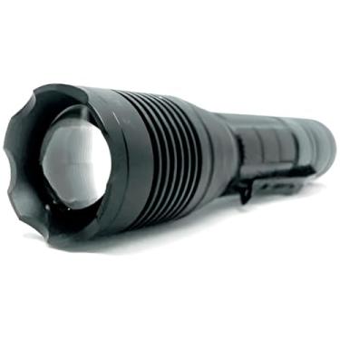 Imagem de Lanterna Tática LED P50 T9, 990.000W, 5 Modos de Luz, Recarregável USB, Alcance 500m, Bateria de Lítio