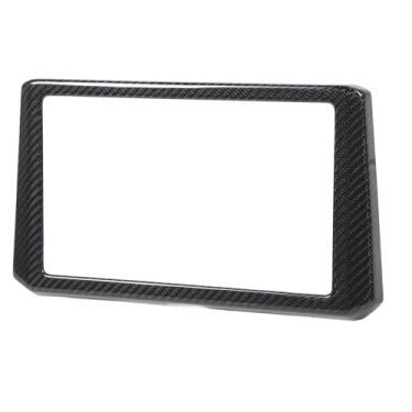 Imagem de Tabela de Toque do Painel do Painel de Fibra de Carbono Seco Goleta de Moldura, Substituição de Acabamentos Em Tela Multimídia, Decoração de Eletrônicos de Carro do Painel Com