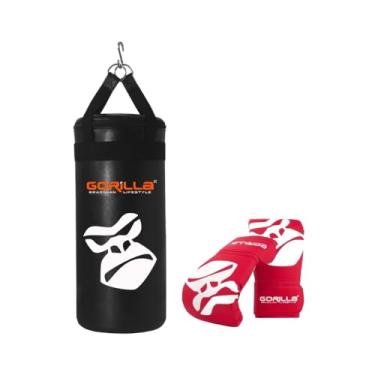 Imagem de Kit Infantil de Boxe – Saco de Pancada Cheio + Luvas Bate-Saco para Treino de Muay Thai e Artes Marciais - Gorilla