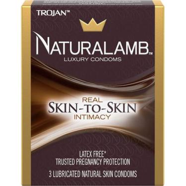 Imagem de Preservativo TROJAN Naturalamb Natural Skin Lubrificado 3ct x 5
