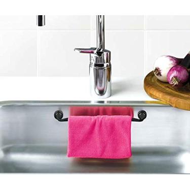 Imagem de REENBERGS Trilho de pano magnético dentro da pia design dinamarquês feito na Dinamarca (ímãs fortes para pia de corian/granito, PE flexível preto)