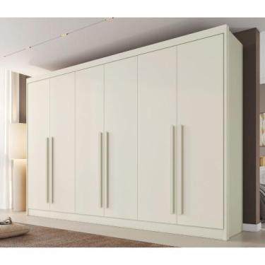 Imagem de Guarda Roupa Casal 6 Portas em MDF Alba Plus Made Marcs, Off White