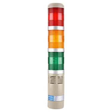 Imagem de Heschen Torre De Iluminação Industrial, Lta-502Tj, 24 Vcc, Campainha Industrial Contínua, Alarme Led Vermelho, Verde E Amarelo