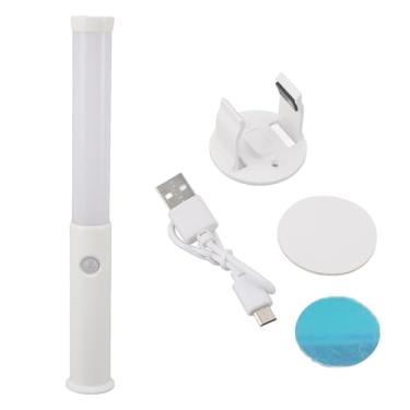 Imagem de Sensor de movimento Night Light Recarregável LED Lâmpada de parede magnética 3 Temperaturas de cor Detecção de movimento humano para o gabinete de cabeceira Leitura Luz Abs