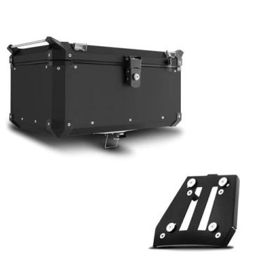 Imagem de Baú Moto Alumínio Top Case 56 Litros + Base de Fixação Tiger 1200 2014