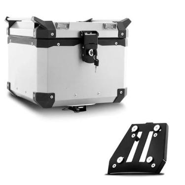 Imagem de Baú Moto Alumínio Top Case 35 Litros + Base de Fixação Tiger 1200 2014