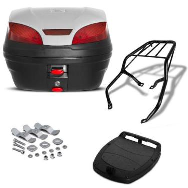 Imagem de Bau 30 Litros Pro Tork Smartbox 3 + Bagageiro Biz 125, PRATA, BIZ 125