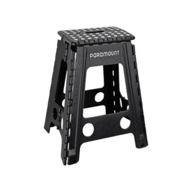 Imagem de Banqueta Banquinho Plastico 45cm Dobravel Com Alça Multiuso - Paramoun