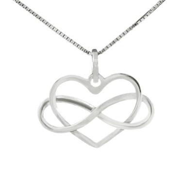 Imagem de Colar Coração Infinito Coleção Romântico em Prata 925 - Sam Joias