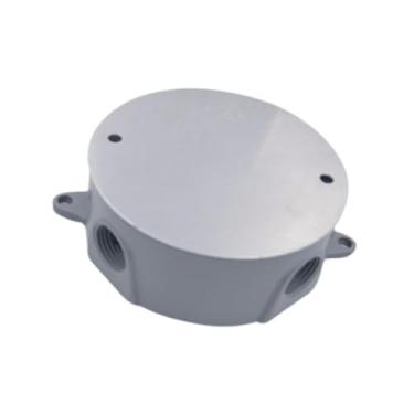 Imagem de predolo Caixa redonda à prova de intempéries para projeto elétrico, tomadas rosqueadas com tampa, caixa de conexão elétrica para lâmpadas, quintal externo, a