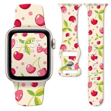 Imagem de Pulseira de relógio compatível com Apple Watch séries 10, 9, 8, 7, 6, 5, 4 e 3 Ultra SE, para mulheres e homens, pulseiras de silicone substituíveis para iWatch de 38 mm, 40 mm, 41 mm e 42 mm (rosa