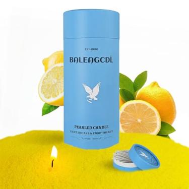 Imagem de Velas peroladas com 30 mechas – 510 g YUKCAXDLS Lemon Whisper perfumado DIY cera perolada recarregável para fazer durar até mais de 100 horas de queima constante sem fumaça - amarelo