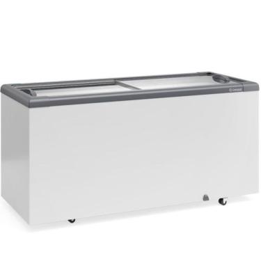 Imagem de Freezer Plano Vidro Reto Deslizante Ghd500 Gelopar Expositor 500 Litros Cinza 220v