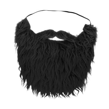 Imagem de Vaveren Barba de Halloween Realista Barbas Postiças para Homem Fantasia de Máscara, Preto