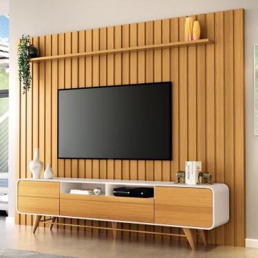 Imagem de Painel 85 Pol You Com Bancada época Cinamomo/off - Hb Móveis