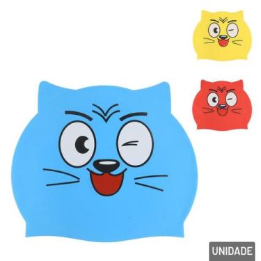 Imagem de Touca de Natação EM Silicone Infantil Gato Color - Tudo em Caixa - Gen