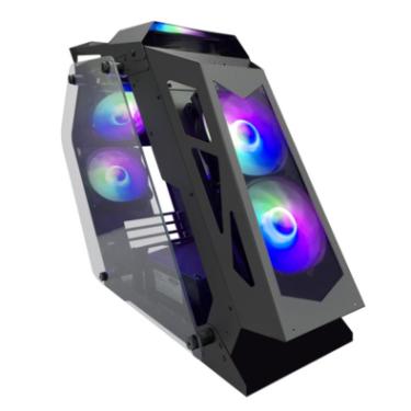 Imagem de Gabinete Gamer M-atx Pixxo, Sem Fonte, USB, 06 Fans, RGB, Vidro Temperado - Htlk6s20a6