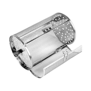 Imagem de Cesto Redondo Para Grelhar, Assar E Fritar a Ar, Em Aço Inoxidável Res