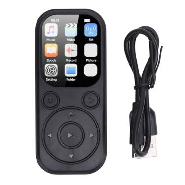 Imagem de Heayzoki Mp3 Player Com Bluetooth 5.4, Tocador de Música Portátil Com Calendário, Relógio, Fm, Imagem, Tela de 2,01 Polegadas, Qualidade do (16g pequeno cartão de memória)