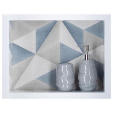 Imagem de Nicho Para Banheiro Em Porcelanato Polido Porta Shampoo Sabonete Organ