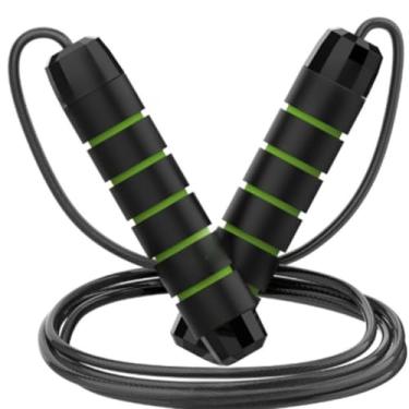 Imagem de Pula Corda corda de Pular Profissional Fitness e Emagrecimento Queima Calorias com Rolamento Suave(1 UNIDADE,VERDE)