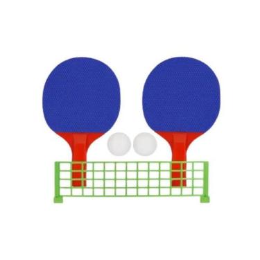 Imagem de Kit Ping Pong Infantil Tênis Mesa 2 Raquetes 2 Bolas 1 Rede - Toymaste