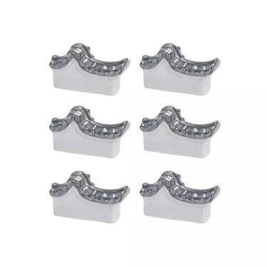 Imagem de Suporte de pauzinhos de cerâmica para descanso de pauzinhos retrô acessórios para casa suporte de pauzinhos de mesa de hotel suporte de pauzinhos para travesseiro de pauzinhos (6 peças B)