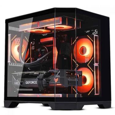 Imagem de Gabinete Liketec Gamer Impossible Dark Cube Vidro Temperado S/ Fan - Preto