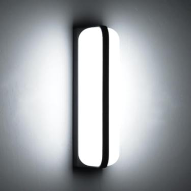 Imagem de Kawell Arandela de parede LED de 24 W para cima, para ambientes externos, à prova d'água, luz de parede moderna com fio, suporte de parede, exterior para corredor, varanda, jardim, garagem, jardim