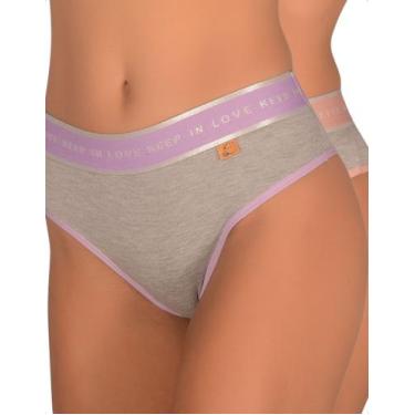 Imagem de Kit 2 Calcinha Cós Alto Elástico Confortável Lingerie Feminina Moda In