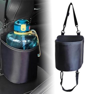 Imagem de Bolsa adaptadora de suporte de copo grande para assento de carro, bolsa de armazenamento suspensa para bebida, garrafa de água, coisas de bebê, organizador automático multifuncional com forro à prova