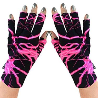 Imagem de ManiGlovz - Luvas protetoras para unhas com luz UV FPS 50+ originais | Luvas de manicure em gel e luvas antirUV sem dedos para mulheres | Podem ser usadas como luvas de proteção solar para dirigir |