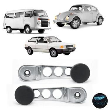 Imagem de Par de Manivela vidro Gol /Fusca/Kombi /Saveiro Modelo Sport Cromada -