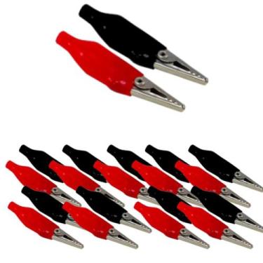 Imagem de Kit 10 pares garra jacare 44mm peq c/capa verm + preto - DIVERSAS