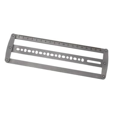 Imagem de Colaxi Régua auxiliar de posicionamento de correia, régua de gabarito de extremidade de correia, estêncil de posição de furo de extremidade de ponta, Redondo