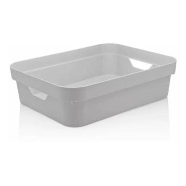 Imagem de Caixa Organizadora Cube M Multiuso Brinquedo Closet - Branco