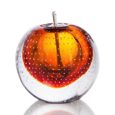 Imagem de Lamparina Em Cristal Murano Âmbar - São Marcos 10Cm