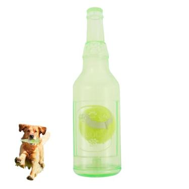 Imagem de DJAPWPX Garrafa de água divertida para cães, brinquedos interativos para mastigar, garrafa de água segura para cães, brinquedos para mastigar com bola, brinquedos para cães pequenos, médios e grandes